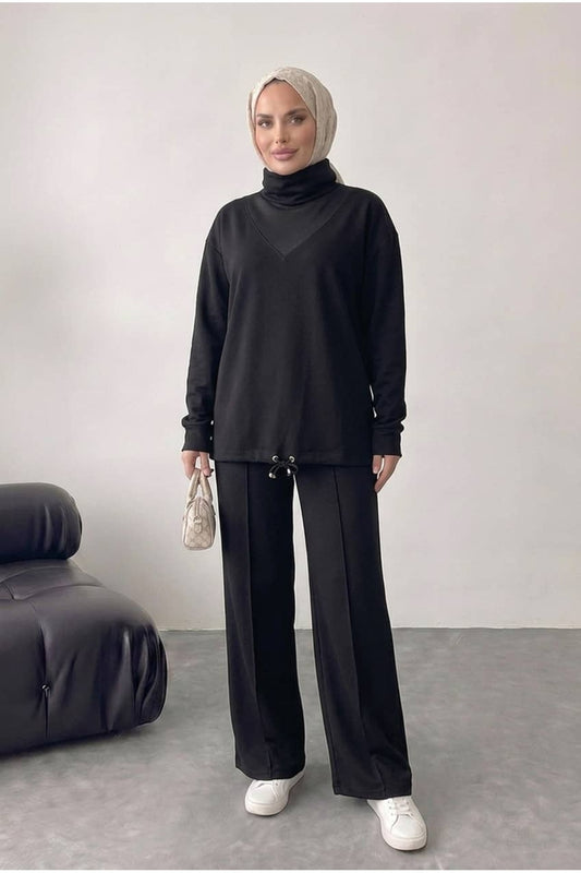 Bluz Tunik Detaylı Takım