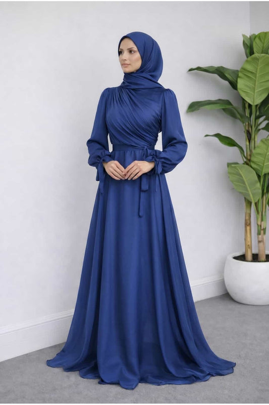Minya Drapeli Yoryo Tesettür Abiye