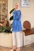 Kolları Gül Detaylı Organze Tunik