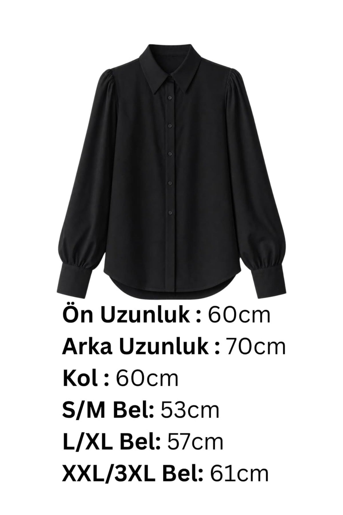 Balon Kol Pamuklu Gömlek