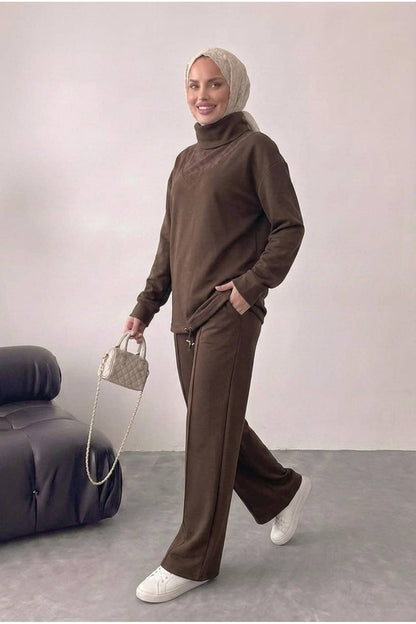 Bluz Tunik Detaylı Takım