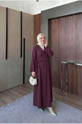 Müslin Uzun Önden Bağlamalı Kimono