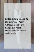 Kruvaze Yaka Ceket Pantolon Takım