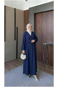 Müslin Uzun Önden Bağlamalı Kimono