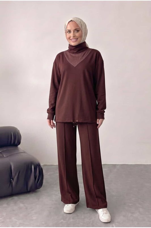 Bluz Tunik Detaylı Takım