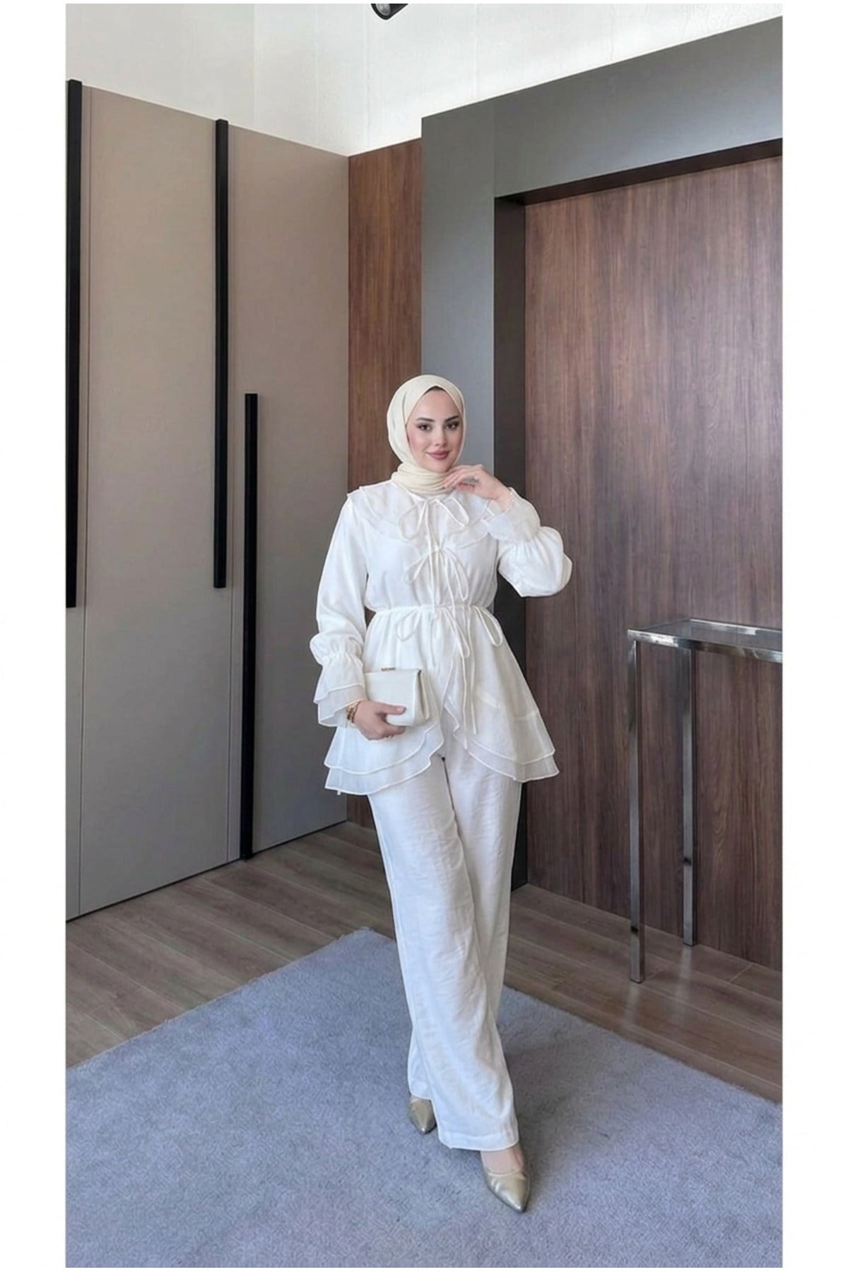 Bebe Yaka Astarlı Vual Takım
