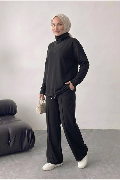 Bluz Tunik Detaylı Takım