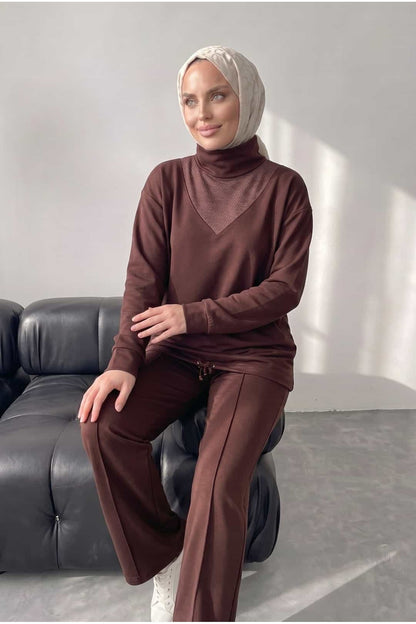 Bluz Tunik Detaylı Takım
