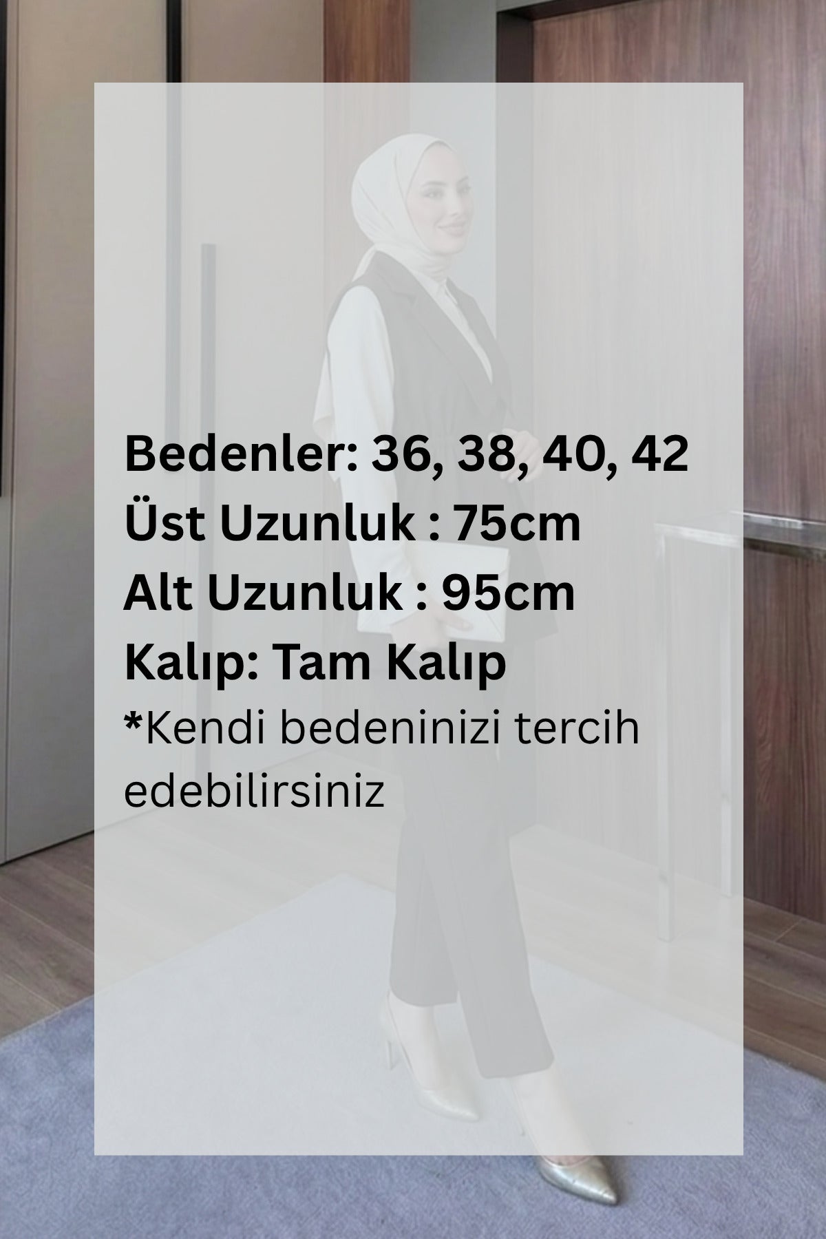 Kruvaze Yaka Ceket Pantolon Takım
