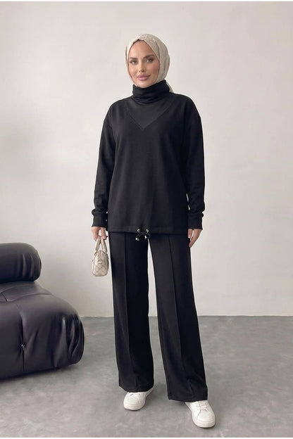 Bluz Tunik Detaylı Takım