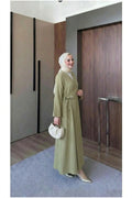 Müslin Uzun Önden Bağlamalı Kimono