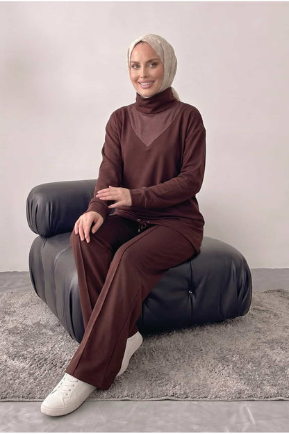 Bluz Tunik Detaylı Takım