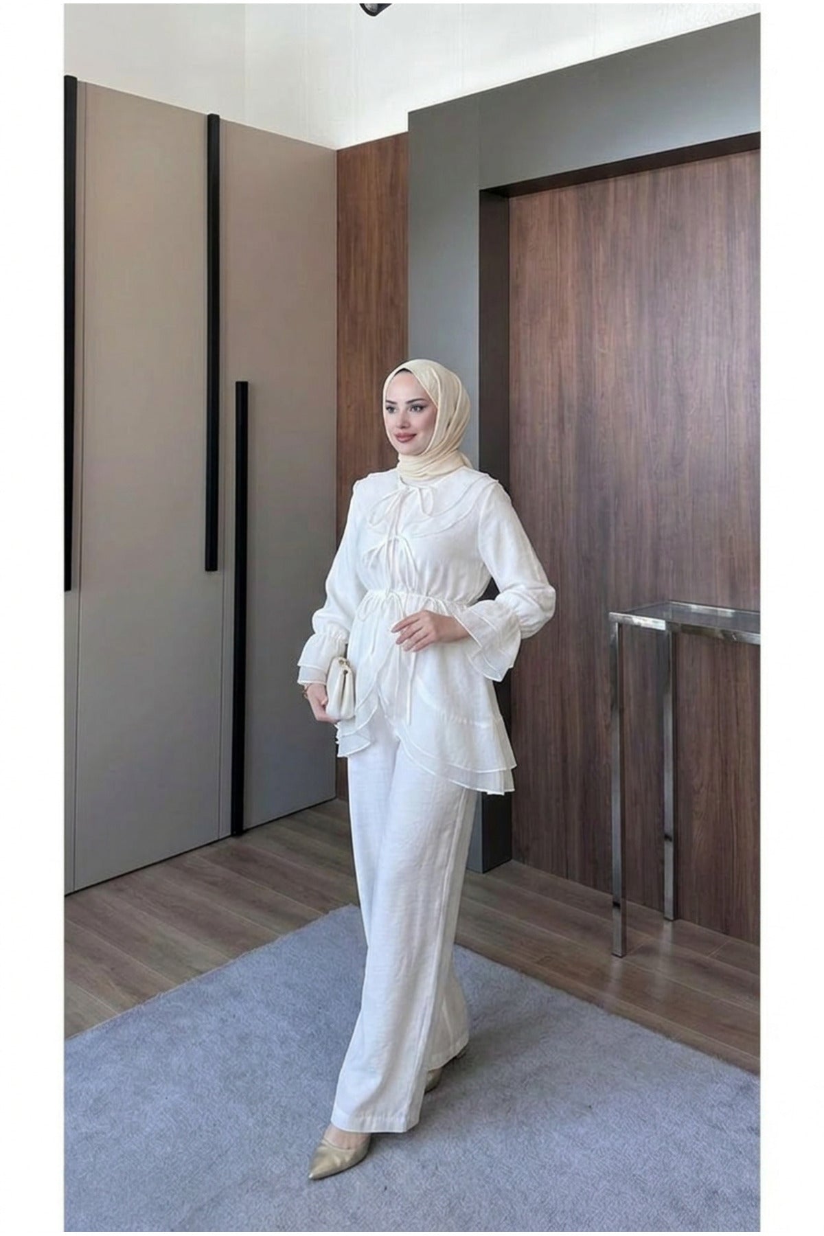Bebe Yaka Astarlı Vual Takım