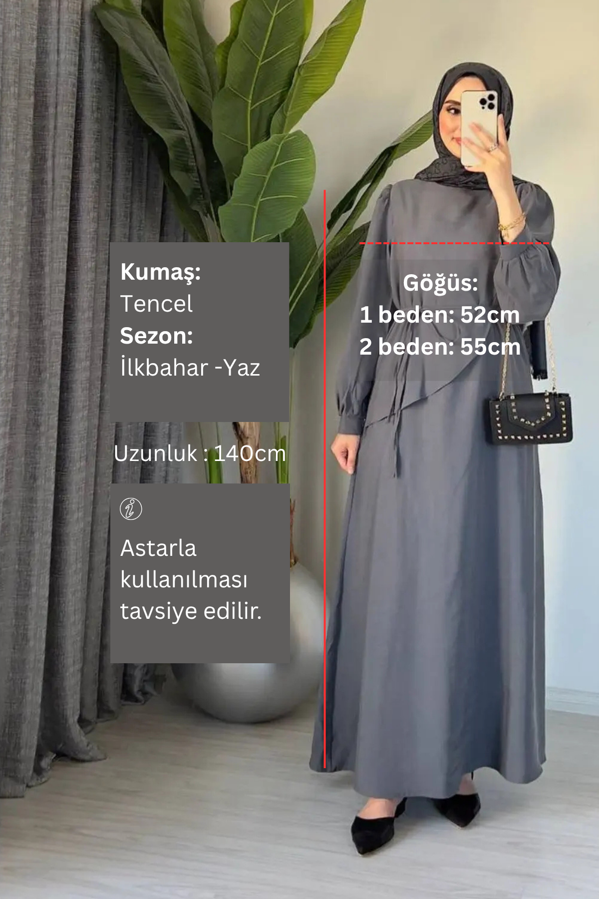 Şal Yaka Kuşaklı Uzun Elbise