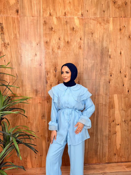 Kat Kat Bebe Yaka Takım Mavi